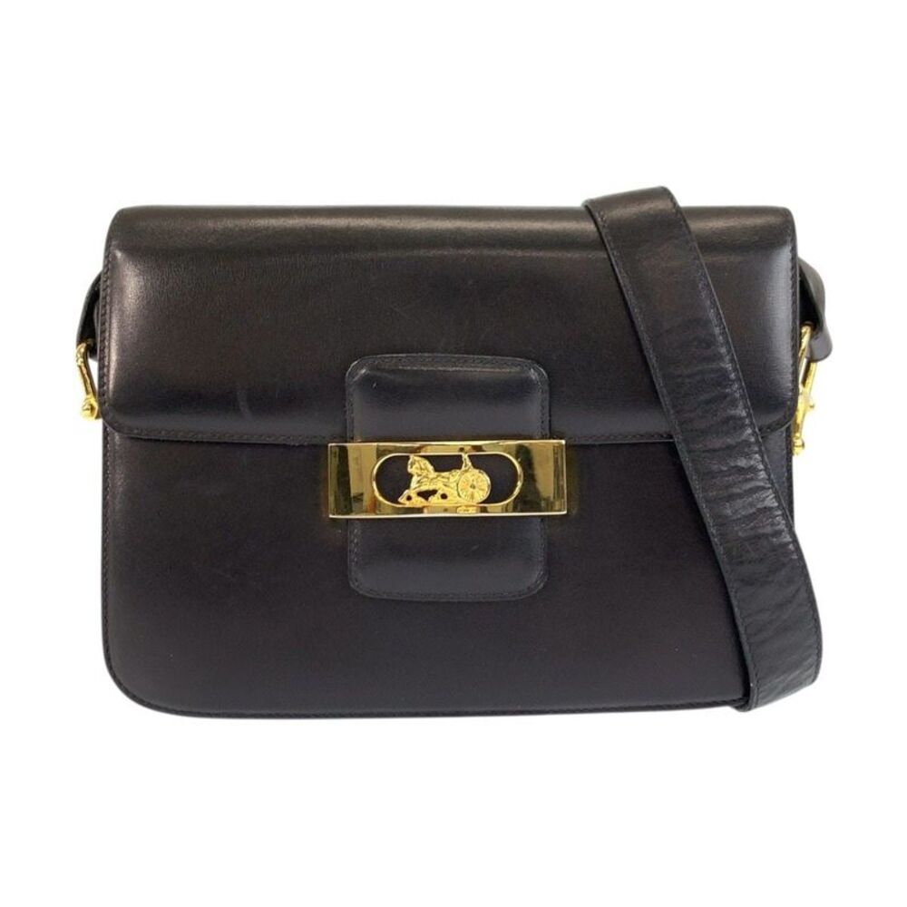 CELINE CARRIAGE LEATHER SHOULDER BAG